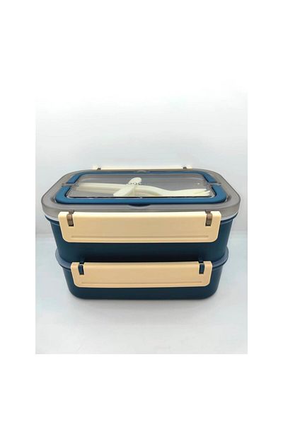 Vagonlife Lunch Box Steel 1600ml Navy Blue Bl2221-2
