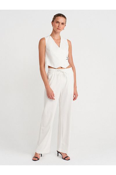 Dilvin 72151 Pajama Pants-White