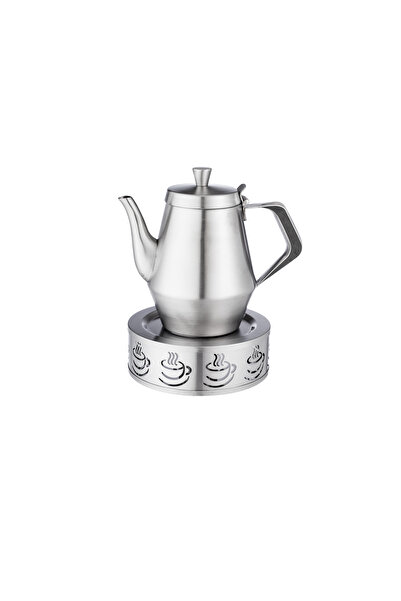 Rissa 1 liter stainless steel tea kettle with stainless steel base