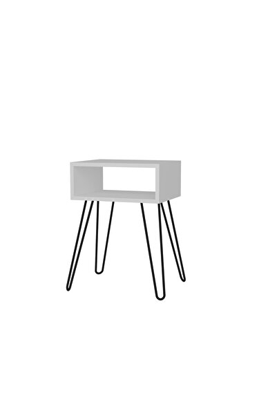 UnicUtil Modera UnicUtil Bedside Table/Side Table, 63 x 45 x 35 cm, White