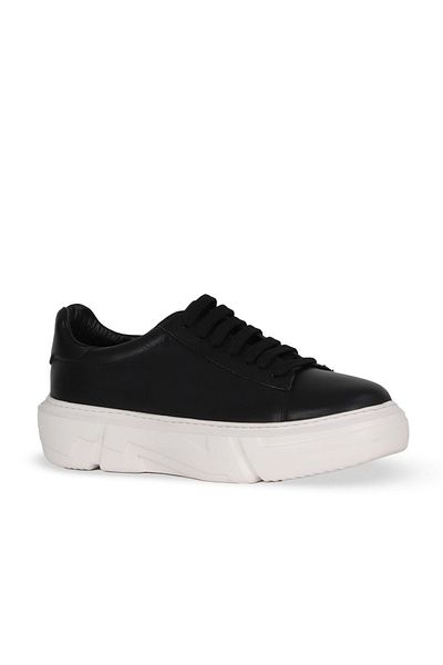 Bueno Shoes Black Napa Leather Men's Casual Shoes 32Ma209