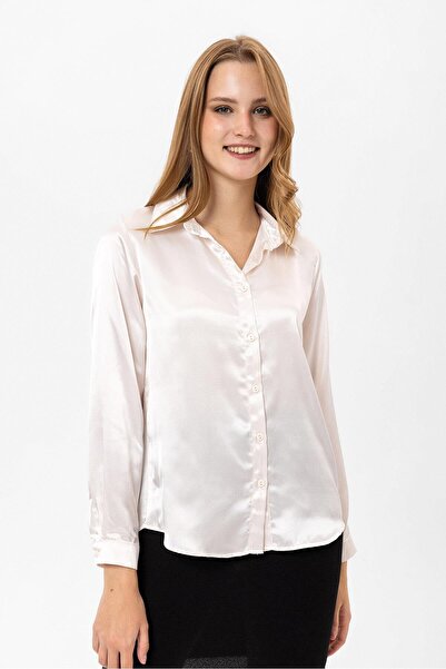 ŞİMAL Women's Satin Shirt 255123 -
