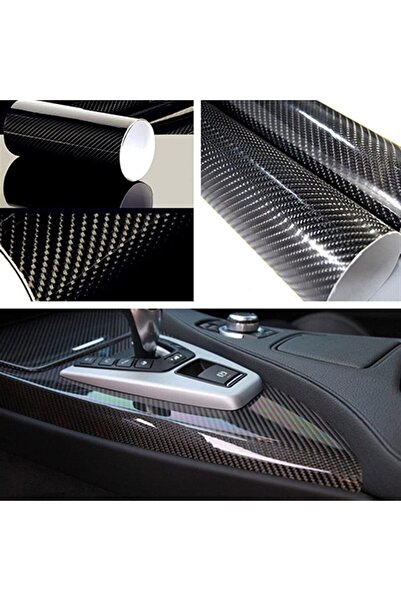 krckıraç Kıraç Reklam 152CMX20CM 5d Siyah Ultra Parlak Karbon Kaplama Folyosu...