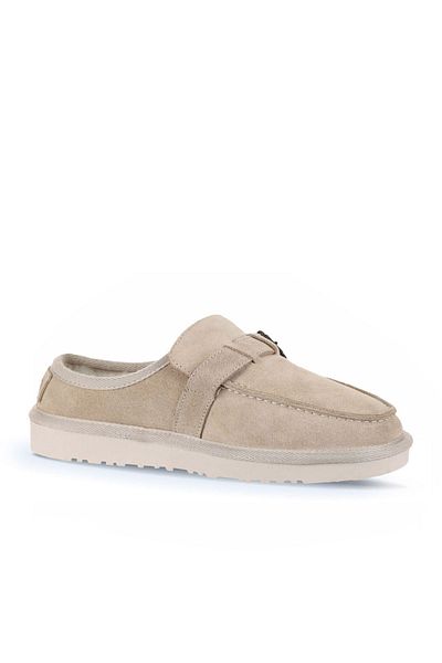 Bueno Shoes Beige Suede Women's Flat Slippers 05Wt104