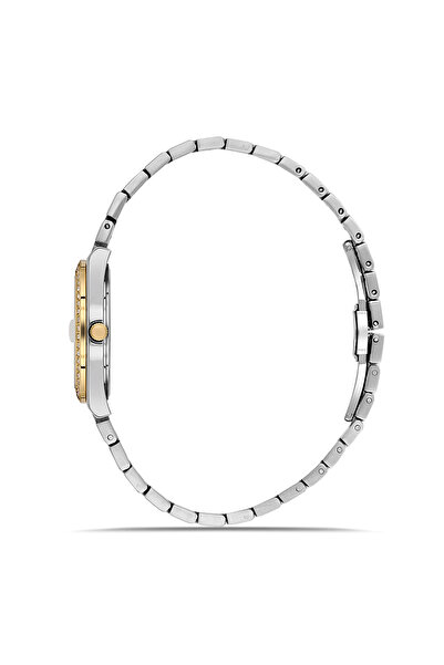 FERRO Yellow and Silver Steel Cord Women's Wristwatch Fl21596Awt-D 3Atm Waterproof 2 Year Warranty