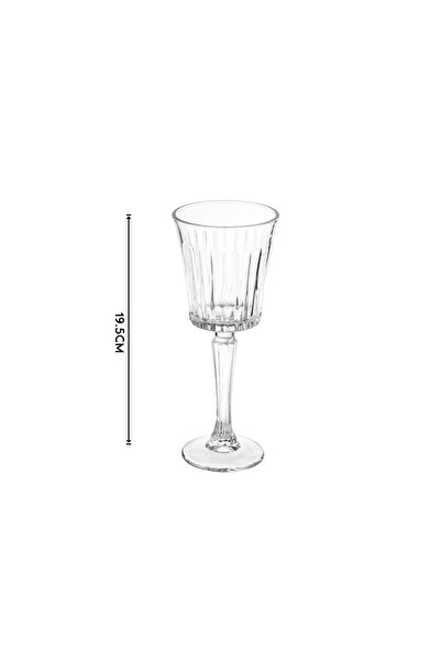 Dania Set of 6 Juice Glasses with Transparent Base and Decorative Design, 255 ml Capacity