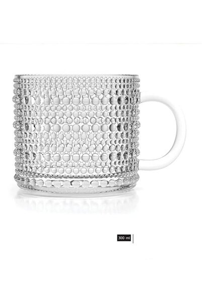 Karçiçeği Home 3-Piece Glass Tea, Coffee and Latte Cup Carnaval Pattern Special Design Luxury Mug Mug Cup 300ml