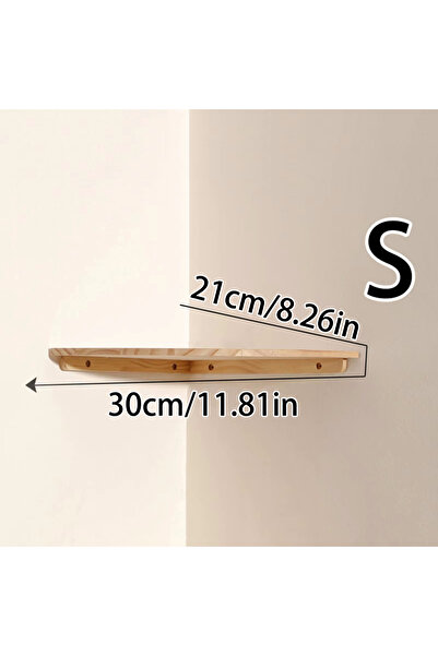 Choice3 KK039-MS6779 رفوف زاوية متعرجة رف حائط عائم رف تخزين ديكور حائط خشبي ...