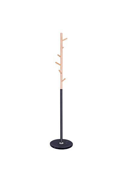 SERSIMO Cuier tip pom din metal Sersimo, 6 agatatoare, 180cm, negru maro