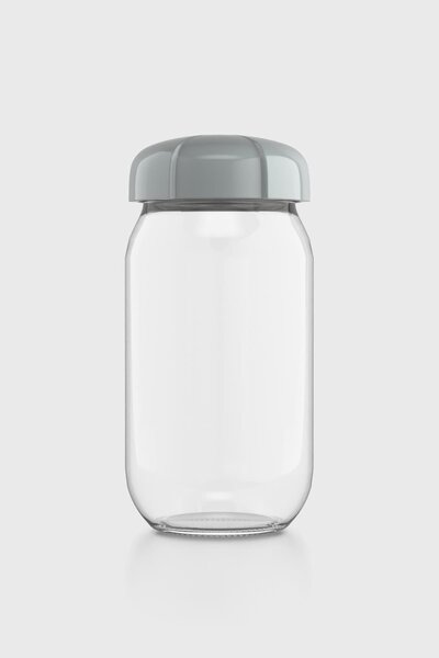 Renga Rhea 1000 ml Glass Jar with Gray Lid 131012
