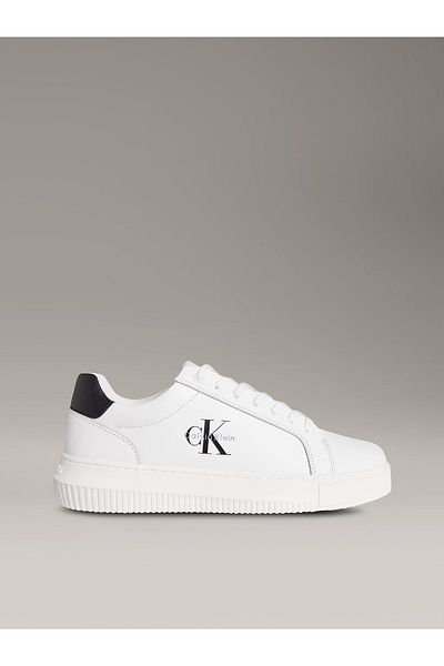 Calvin Klein Chunky Cupsole Mono Men's White Sports Shoes (Ym0Ym01317-0Ld)