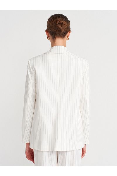 Dilvin 60767 Blazer Jacket-White