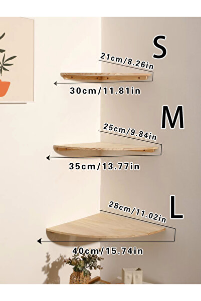 Choice1 KK039-3 قطع رفوف زاوية متعرجة رف حائط عائم رف تخزين خشبي ديكور حائطي ...