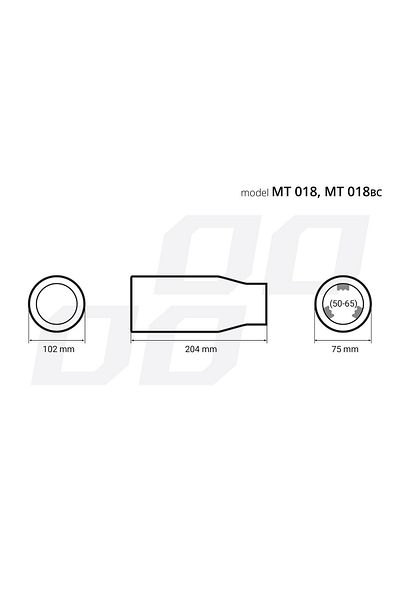 AMIO Stainless Steel Muffler Trim Mt 018Bc