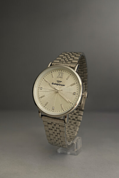 Goldpower ساعة يد نسائية بسوار معدني فاخر قابل للتعديل