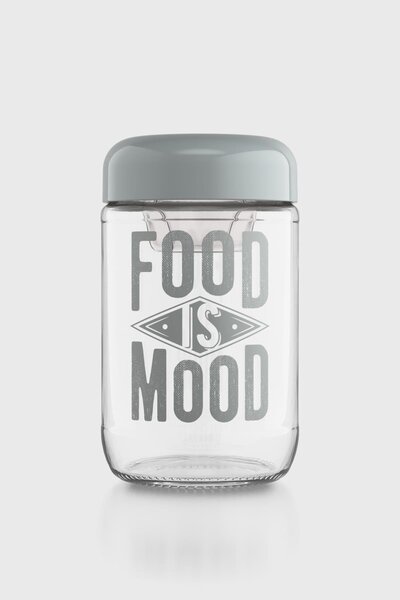 Renga 660 ml Glass Salad Jar with Sauce Container 192011 Gray