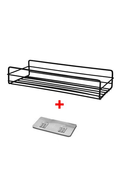 choice2 Black A Iron Shelf Wall Mounted Organiser Kitchen Home Spice Storage Rack Bathroom Storage Drainage