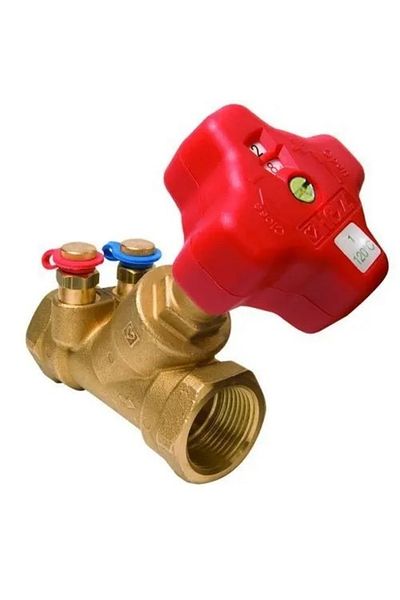 Herz Balancing Valve Stromax DN 20 Inclined – Fixed Section, Pressure Ports