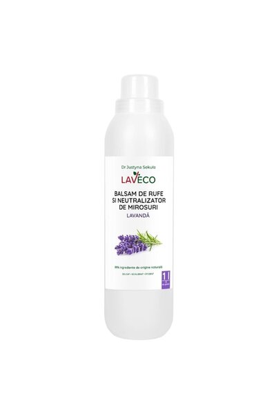 LAVECO Fabric Softener and Neutralizer Bio (99.9% ) with Lavender Fragrance 1 liter - 25 Washes