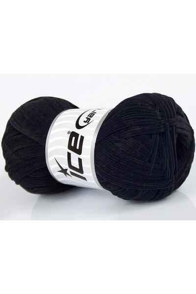 Ice yarns 8x50 جرام. قماش شينيل من الألياف الدقيقة باللون الأسود للشتاء، شينيل