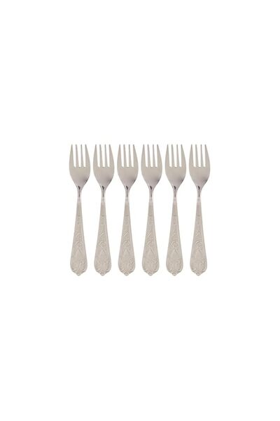 Generic Raj Rk Tea Fork 6 Piece Pack,Grey