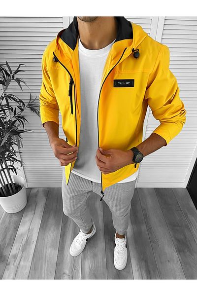 dehaine Men's jacket, spring-autumn, yellow, 12335, M