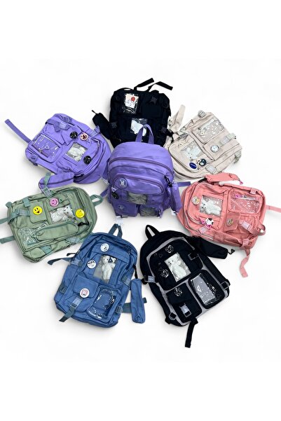 samilon Kawaii Tablet Compartment Durable Oxford College Bag Pen Holder Is a Gift