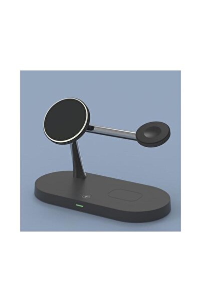 Tech-Protect Încărcător magnetic wireless premium 3 în 1 Tech Protect A12 Magsafe pentru telefon, căști, ceas inteligent, negru