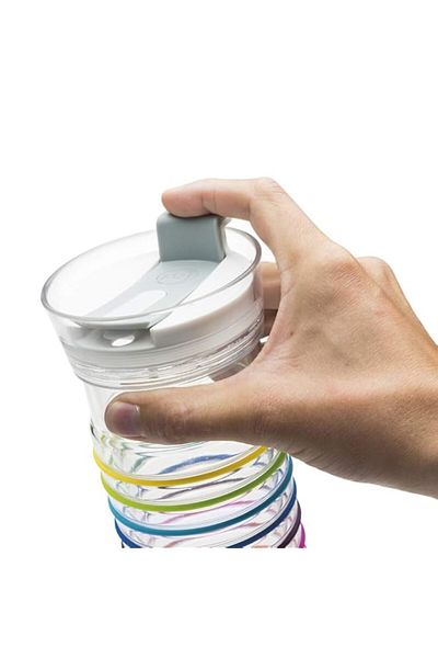 Generic Zak Designs Cup Hydra Trak 480ml In Transparent/Multicolor, Multi-Colour, 480 ml