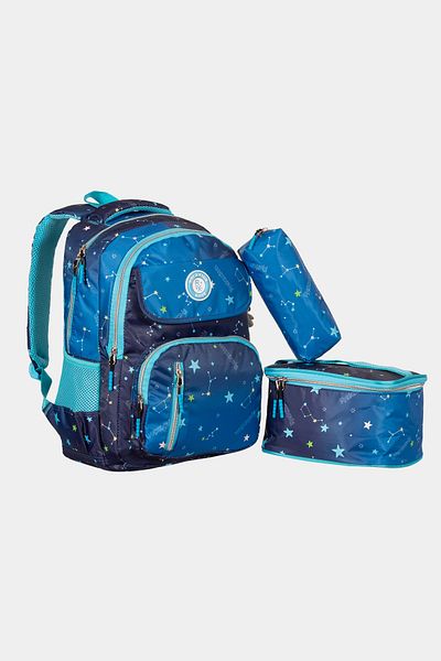 Relaxion Anatomical Backpack Pen Holder and Nutritional Set of 3 Primary School Backpack Set Water Resistant