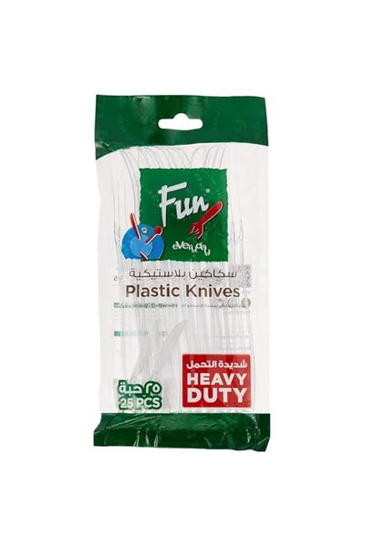 Generic Fun Heavy-Duty Transparent Plastic Table Knife - Dinner Knives Cutler...