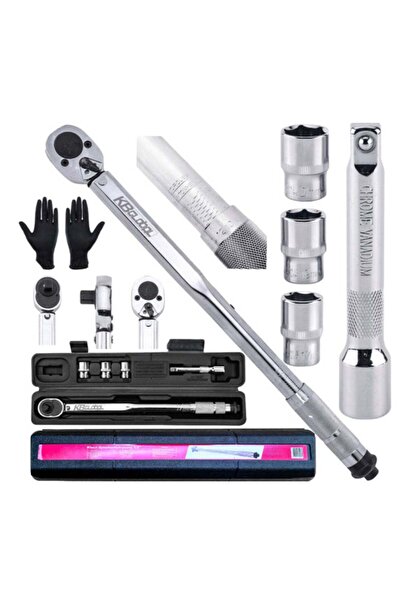KB GLOBAL SET CHEIE DINAMOMETRICA 1/2 5 PIESE 28-210 NM TUBULARE 17-19-21 MM,...