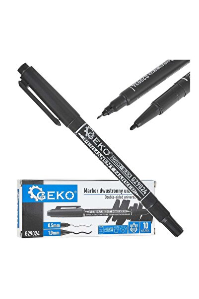 GEKO MARKER NEGRU UNIVERSAL PERMANENT CU 2 CAPETE