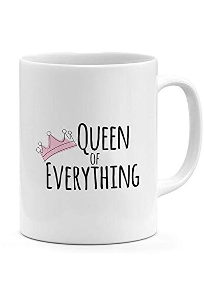 Generic Ceramic Queen Of Everything Pink Crown Girl Mug White