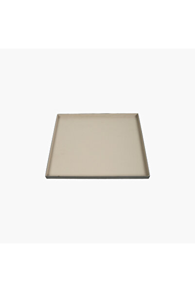 JASMIN CONCEPTS Deri Dikdörtgen Tepsi Bej 40X35X2cm