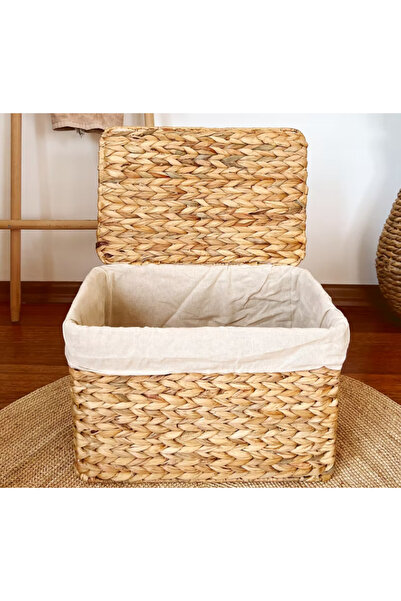 CasaLinda Hasır kapaklı sandık büyük boy 11011