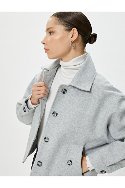 Koton Crop Shacket Flap Double Pocket Detail Soft Touch