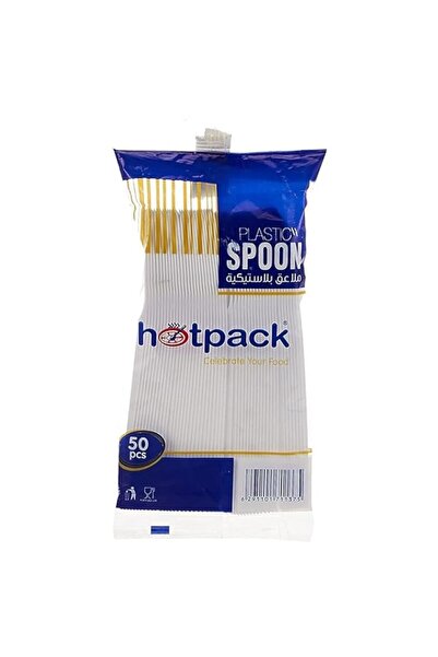 Generic Hotpack Disposable Cutlery Plastic Desert Spoon White, 50 Pieces