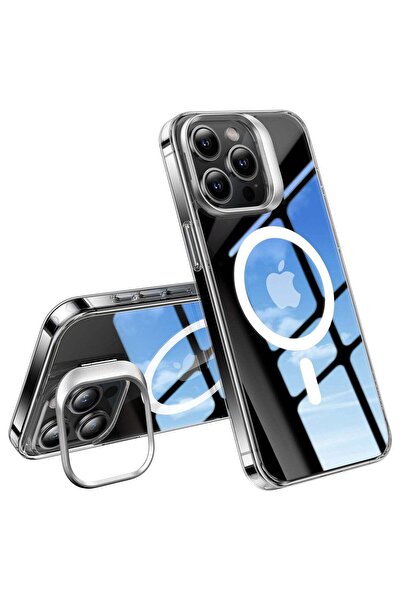 TORRAS جراب مغناطيسي شفاف رفيع لهاتف iPhone 15 Pro، شفاف للغاية