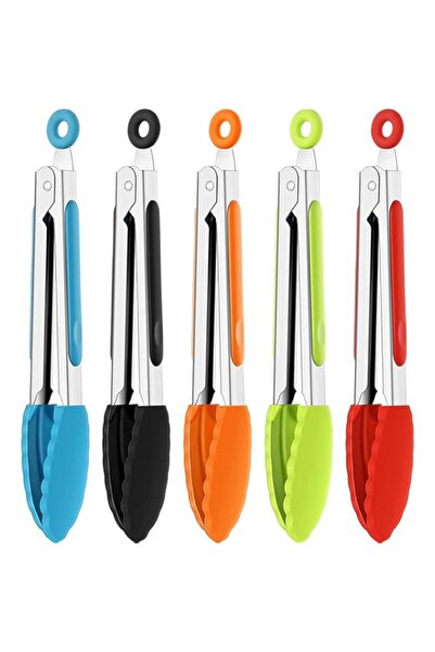Generic ELECDON 7 Inch Silicone Tongs, Mini Kitchen Tongs With Silicone Tips ...