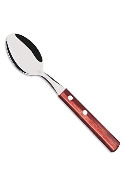 Generic Tramontina Stainless Steel Table Spoon with Red Treated Polywood Handle