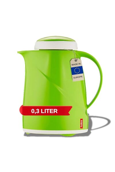 Generic Helios 0.3L Plastic Vacuum Flask, Kiwi, 0.3 Litre