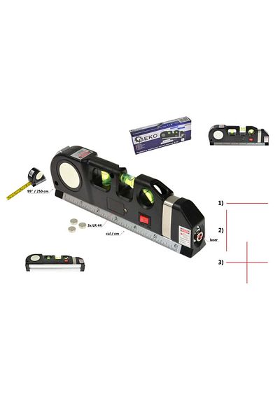 GEKO NIVELA BOLOBOC MULTIFUNCTIONALA CU LASER 2.5M