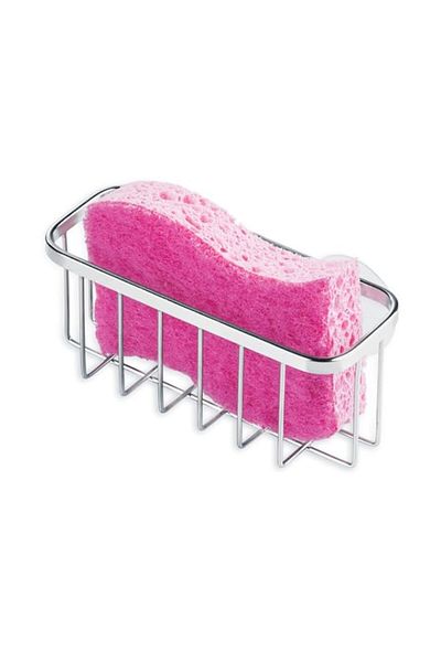 Generic iDesign Gia Stainless Steel Dish Sponge Holder Basket with Suction Cups, Ideal for Kitchen Sinks an