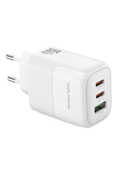 Xo GaN Charger 65W with 3 Ports (1× USB-A 18W + 2× USB-C 65W/20W), Power Delivery 3.0, Quick Charge 4