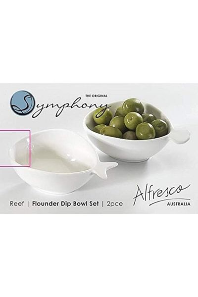 Generic Symphony Reef Dip Bowl Set 2 10 X 8 4.5Cm