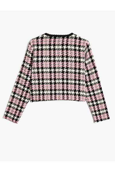 Koton Pink Girl's Tweed Jacket