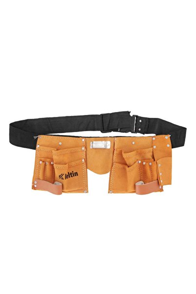 GEKO LEATHER TOOL BELT WITH 11 POCKETS