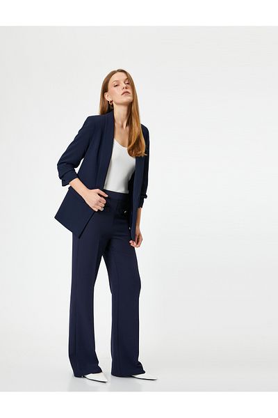 Koton Dark Blue Women's Blazer Jacket