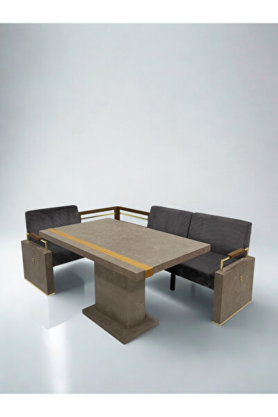 Rosse METAL FURNİTURE LARİS Mutfak Balkon Köşe Oturma Takımı